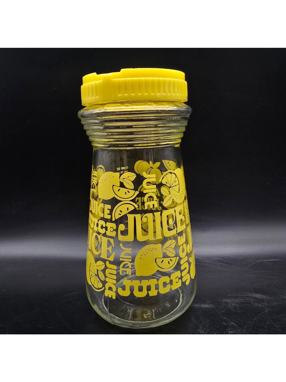 Anchor Hocking Lemon Juice Carafe Vintage Kitchen Glassware Yellow
